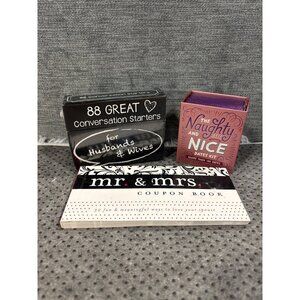 Couples Games 88 Great Conversation Starters & Naughty  Nice Date Kit Bundle